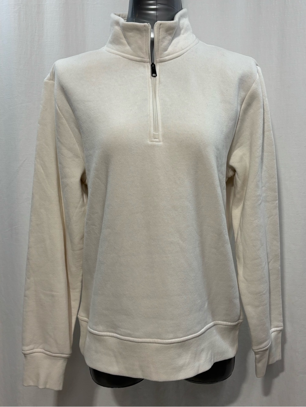 Amazon Essentials White Ivory Quarter-Zip Turtleneck Pullover Medium 503 comfy